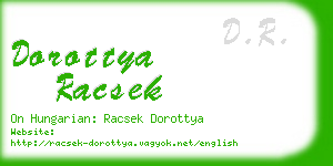 dorottya racsek business card